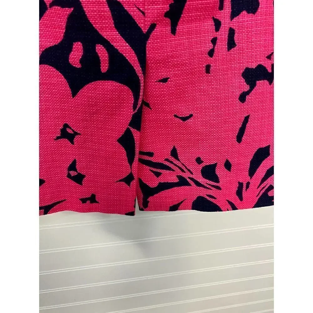 J. Crew Navy/Pink Floral Pencil Skirt